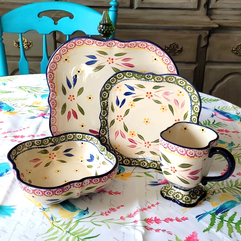 COPY - Temp-tations by Tara Stoneware: 4-Piece Place Setting
